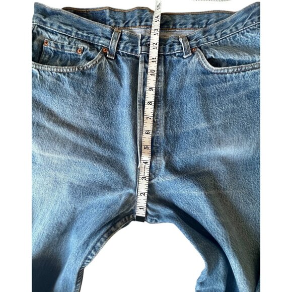 Levis 501 Mens Original Fit Blue Denim Jeans W38 L30 READ - Picture 7 of 11